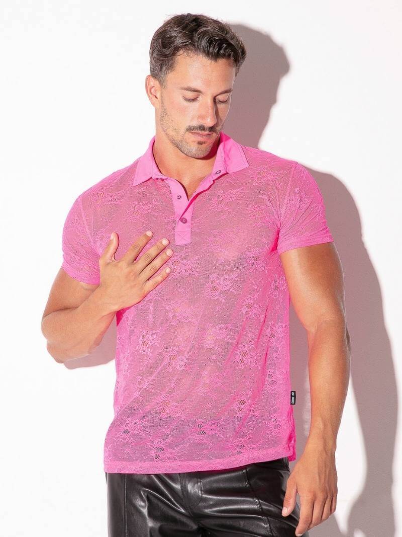 CODE 22 Lace Polo Shirt - Image 3