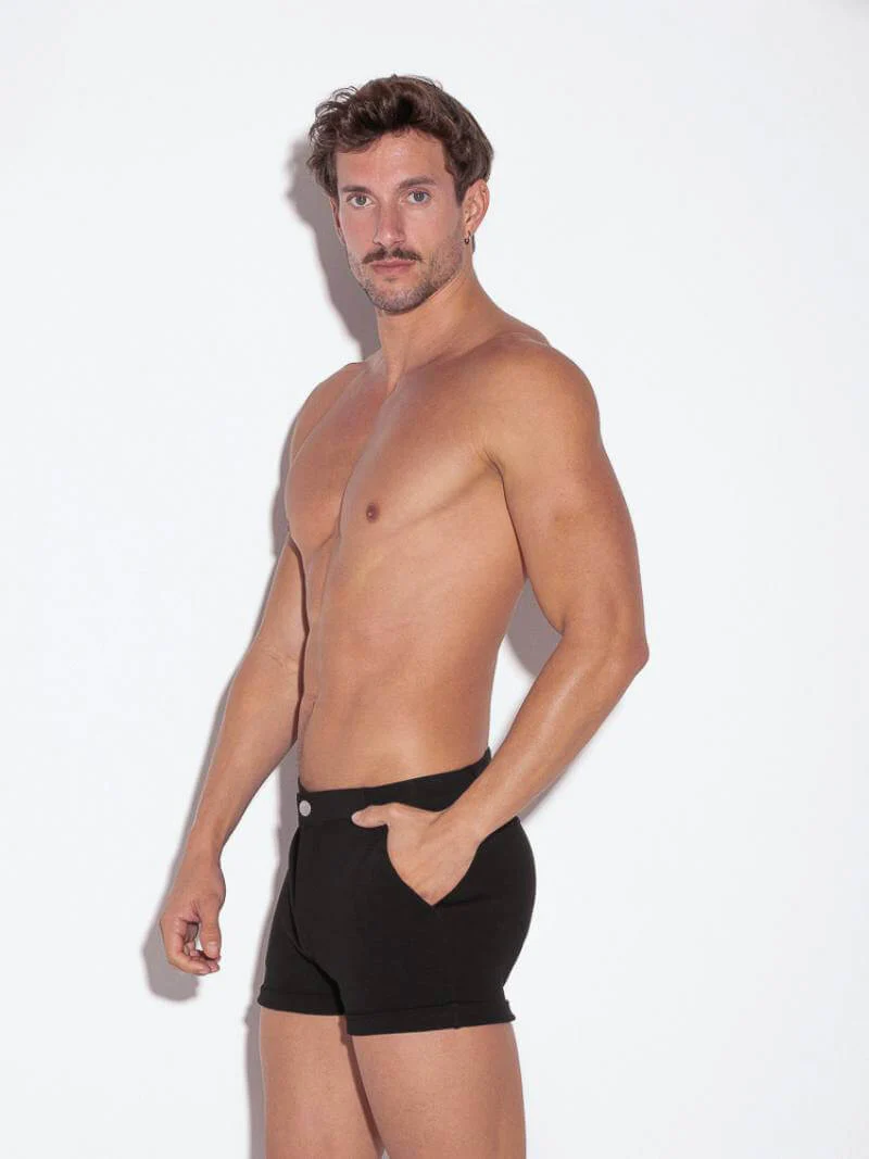 CODE 22 Mini Shorts with Turn Ups – Super Short Leg Stretch Fit 5-Pocket Shorts - Image 13