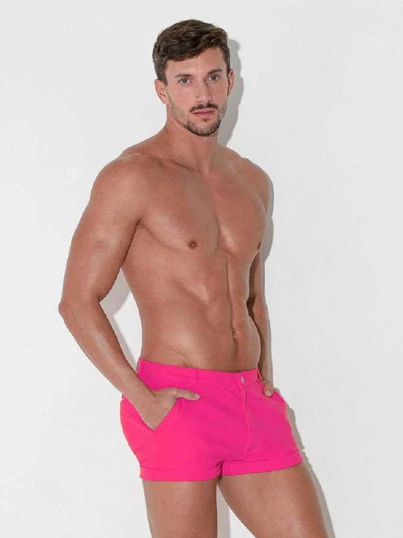 CODE 22 Mini Shorts with Turn Ups – Super Short Leg Stretch Fit 5-Pocket Shorts - Image 17