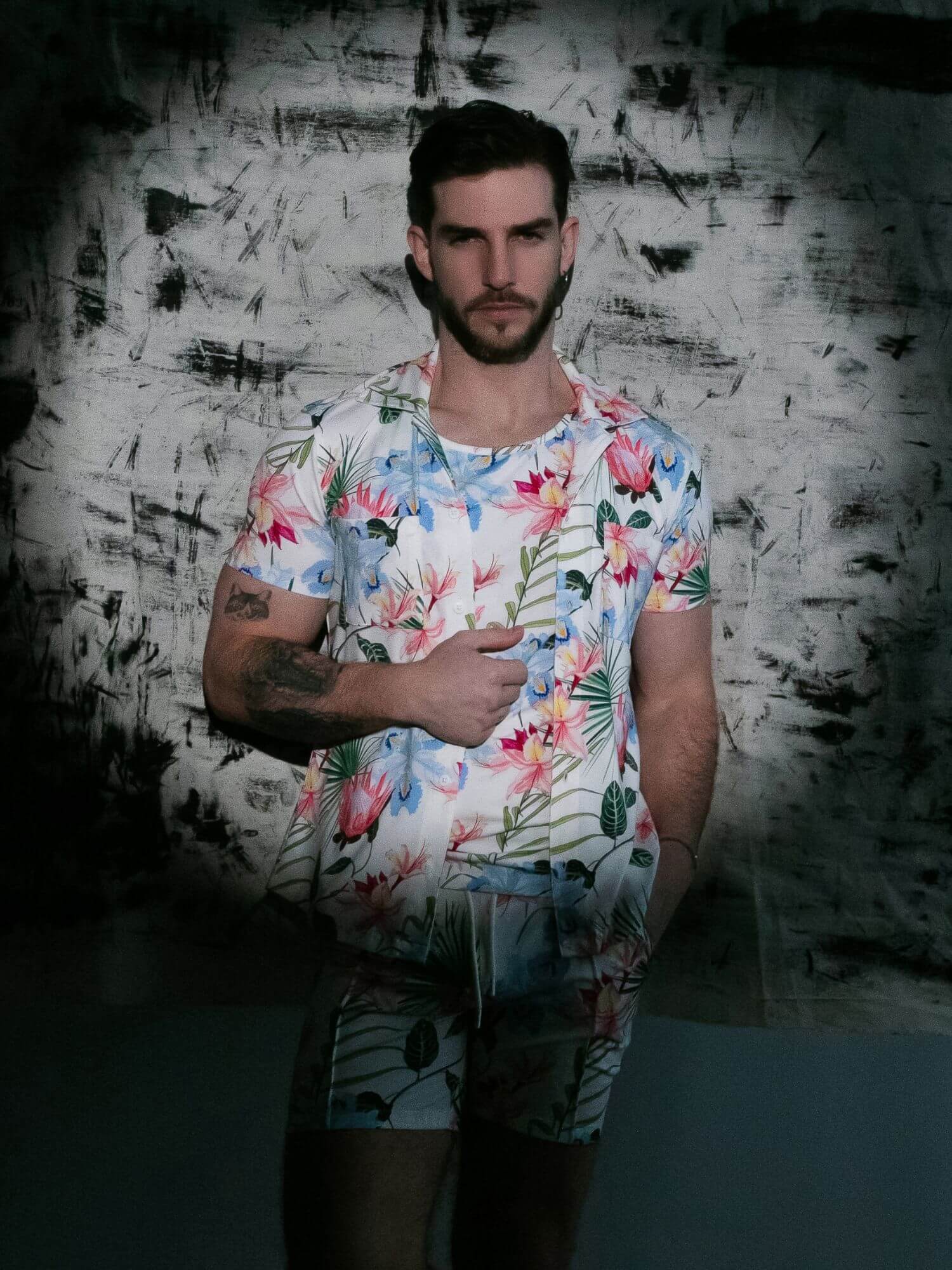 CODE 22 Silken Floral Slim Fit Shorts – Men’s Luxury Lightweight & Silky Shorts - Image 9