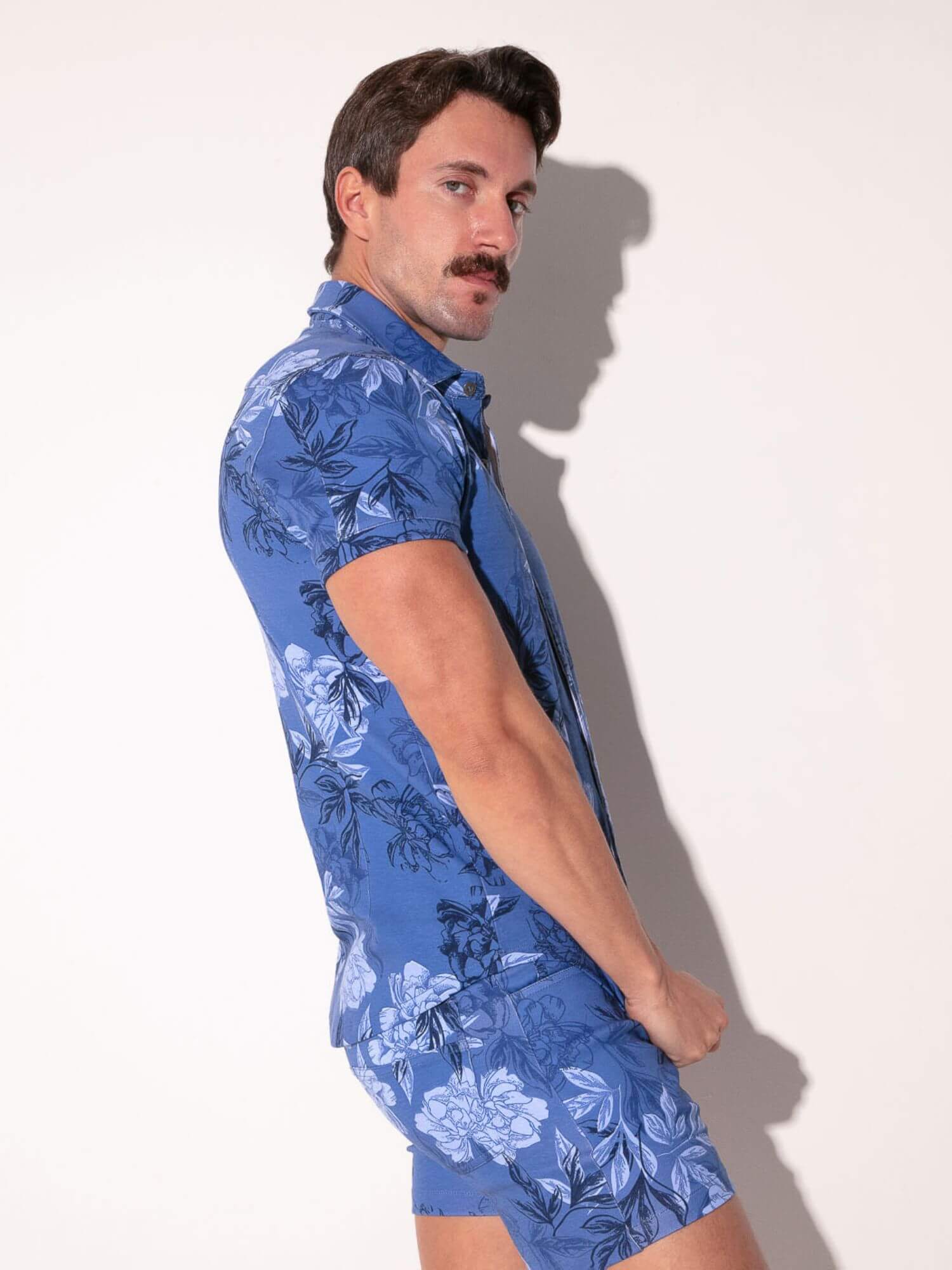 CODE 22 Slim Fit Floral Shirt – Short Sleeve Button-Up Collared Men’s Summer Shirt - Image 5