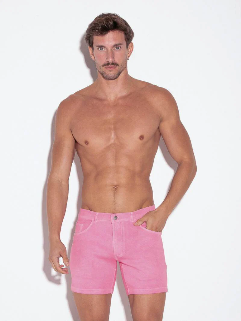 CODE22 Faded Wash 5 Pocket Denim Short - Image 6