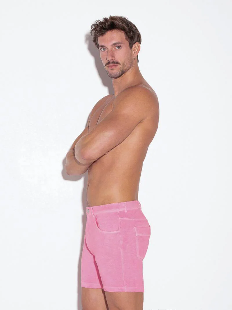 CODE22 Faded Wash 5 Pocket Denim Short - Image 7