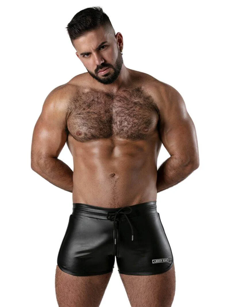 Locker Gear Leather Look Short with Front to Back Zipper - Image 3