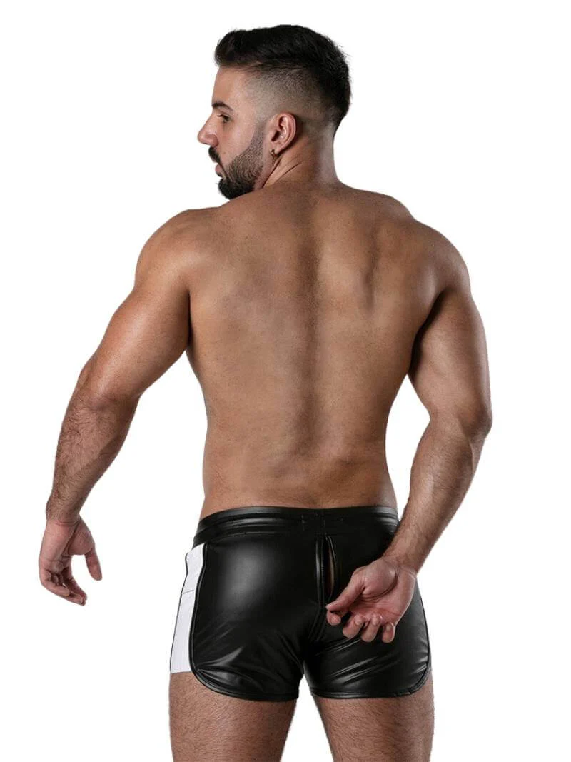 Locker Gear Leather Look Short with Front to Back Zipper - Image 5