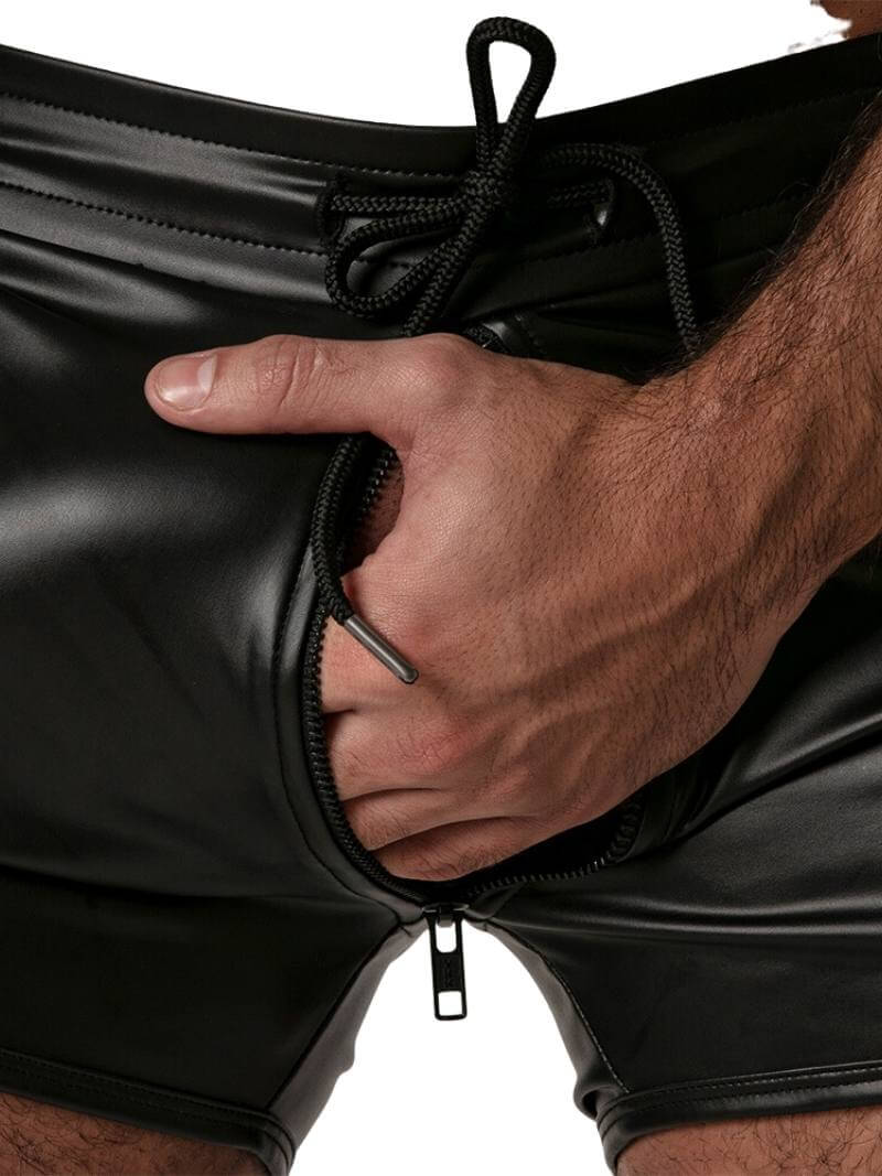 Locker Gear Leather Look Short with Front to Back Zipper - Image 6