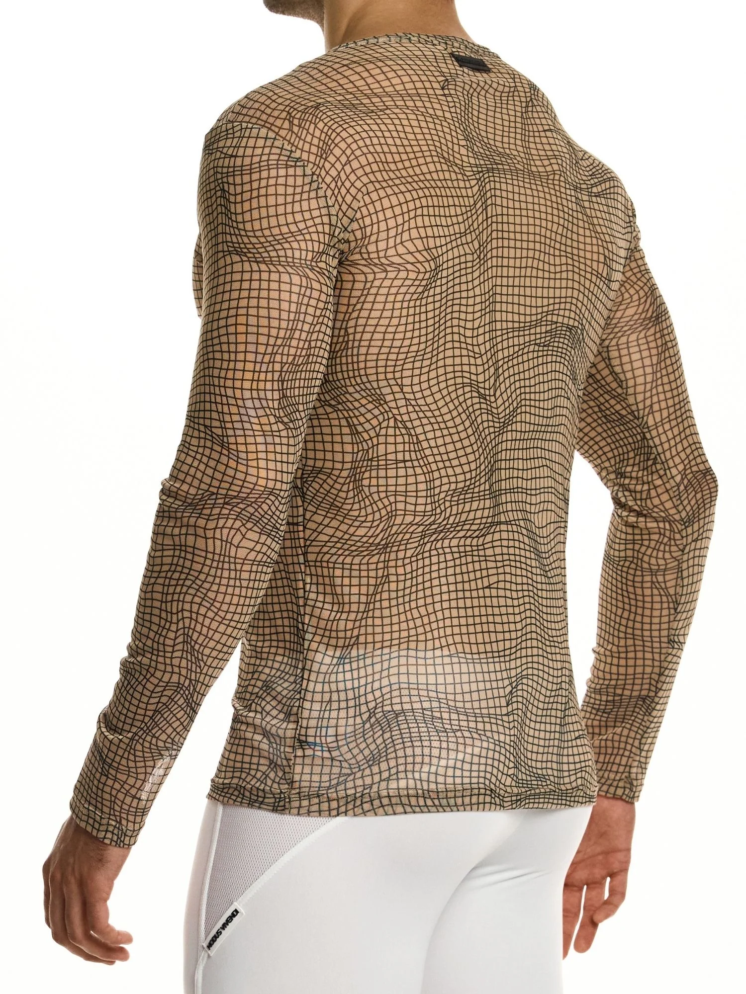 MODUS VIVENDI Abstract Net Long Sleeve Top – Sheer Slim Fit - Image 8