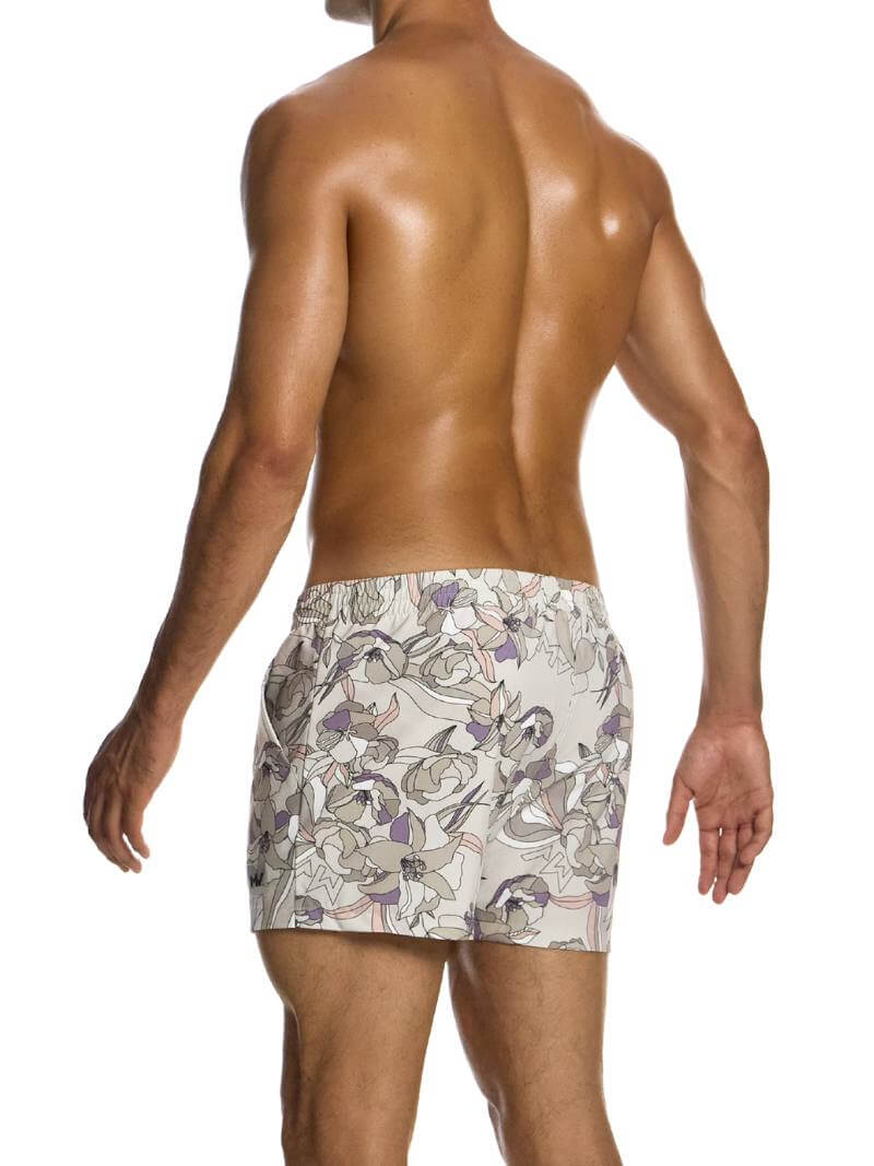 MODUS VIVENDI Art Nouveau Swim Shorts: Short Leg & Pockets - Image 3