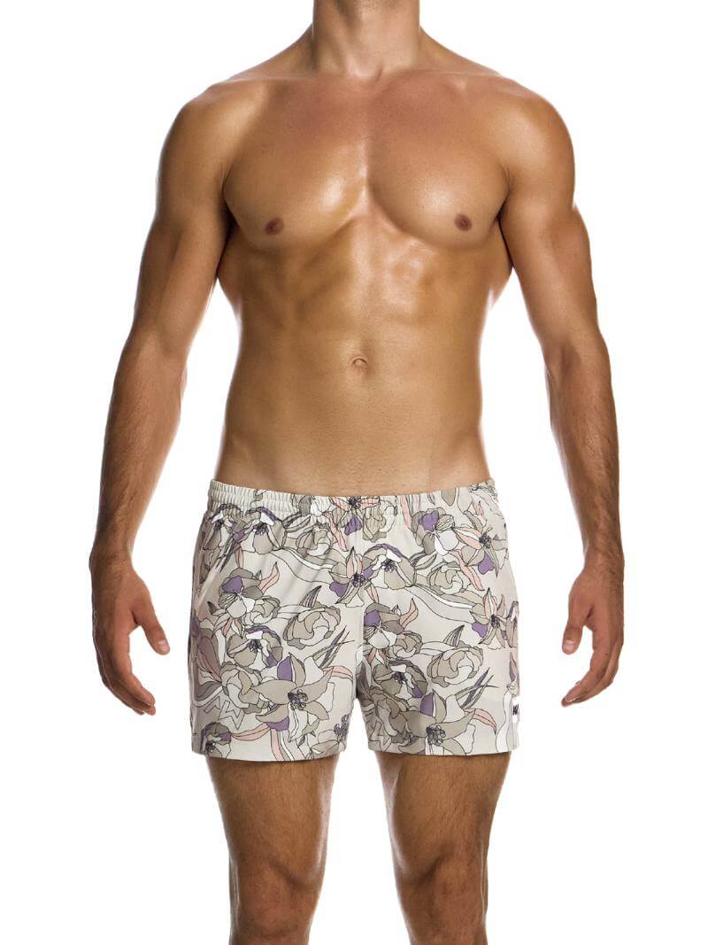 MODUS VIVENDI Art Nouveau Swim Shorts: Short Leg & Pockets - Image 4