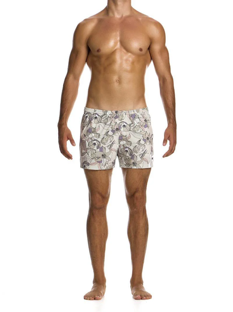 MODUS VIVENDI Art Nouveau Swim Shorts: Short Leg & Pockets - Image 5