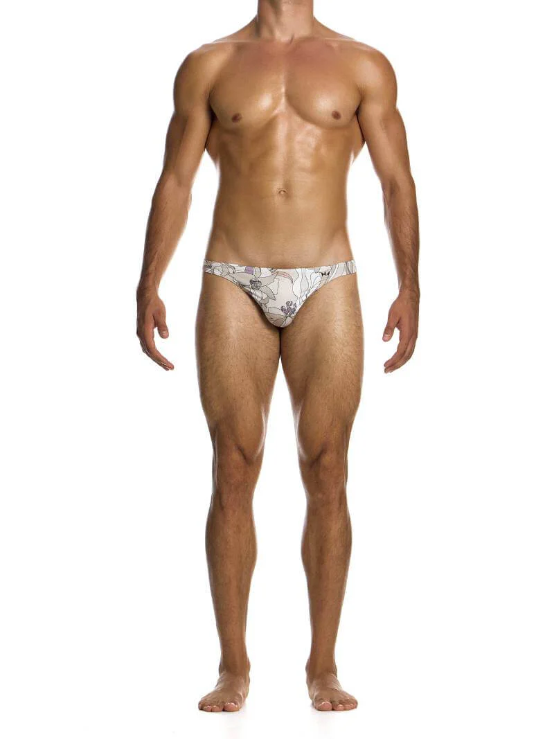 MODUS VIVENDI Art Nouveau Floral Low Cut Swim Bikini - Image 5