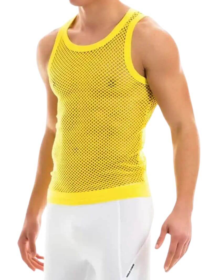 MODUS VIVENDI Mesh Vest: Cotton Fishnet - SIZE LARGE - Image 3
