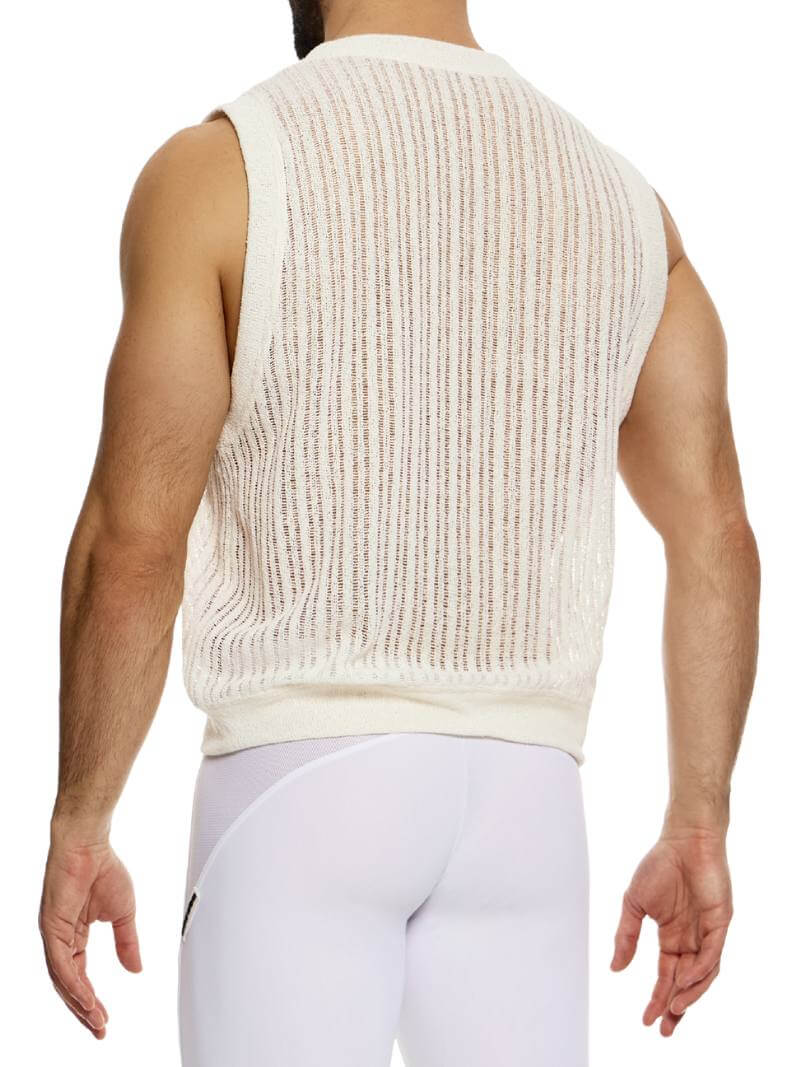 MODUS VIVENDI Striped Crochet Tank Top - Image 11