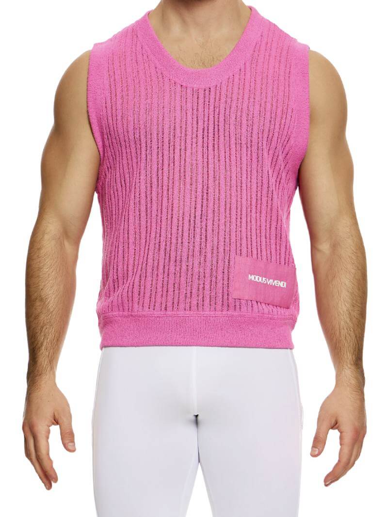 MODUS VIVENDI Striped Crochet Tank Top - Image 2