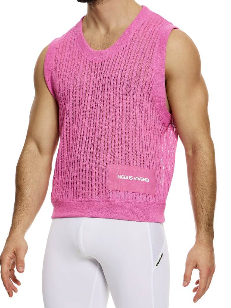 MODUS VIVENDI Striped Crochet Tank Top - Image 3