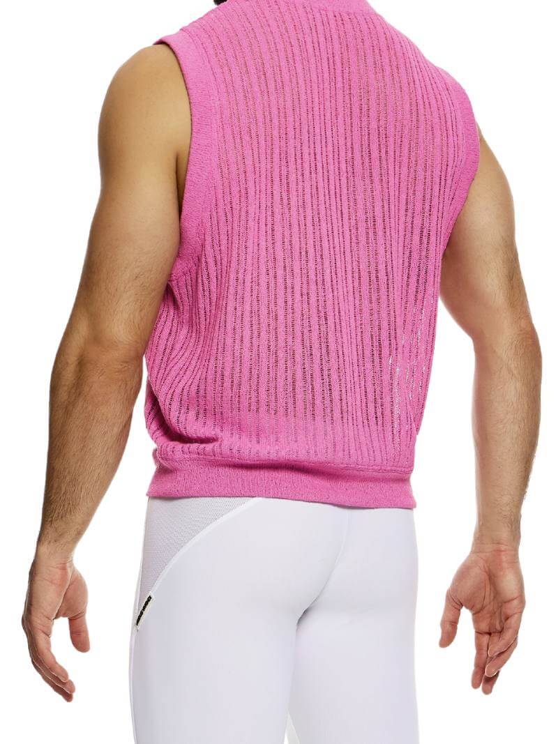 MODUS VIVENDI Striped Crochet Tank Top - Image 4