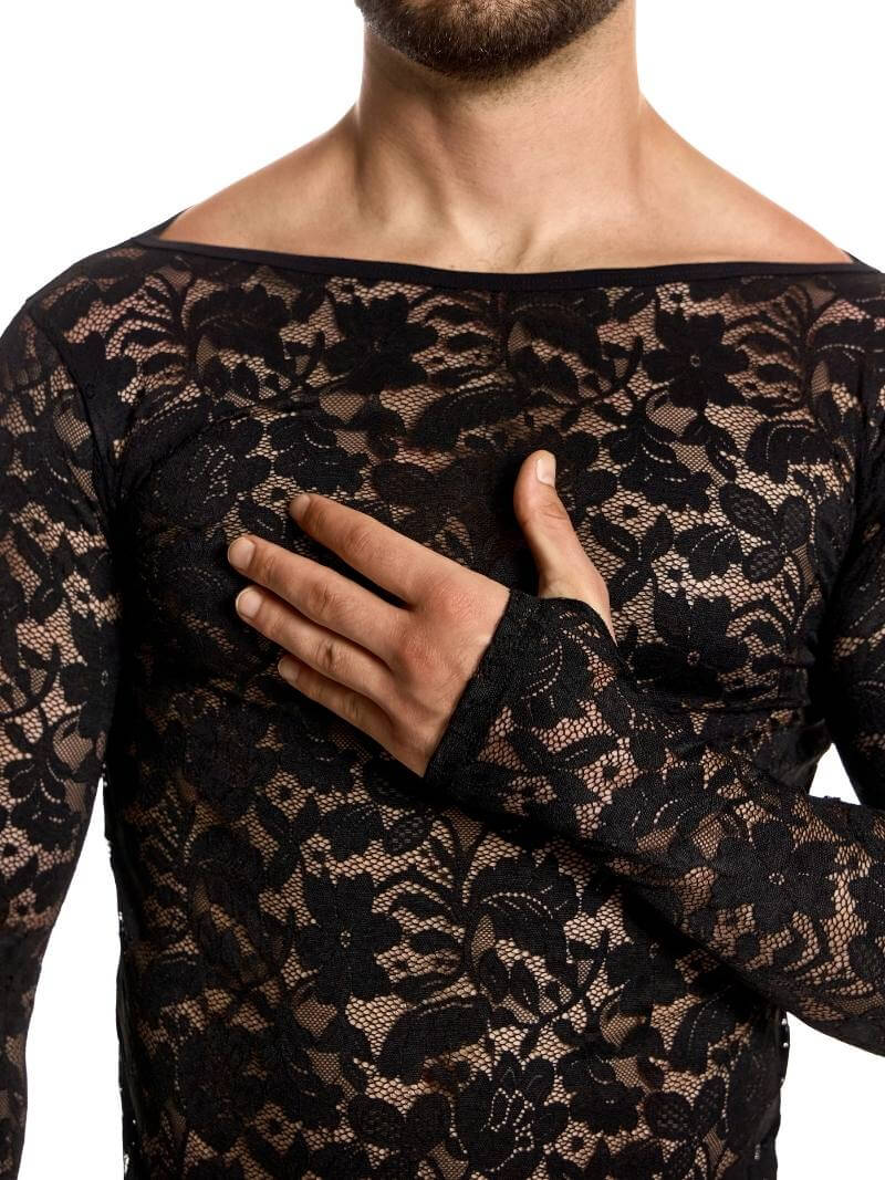 MODUS VIVENDI Floral Lace Long-Sleeved Sweatshirt - Image 7