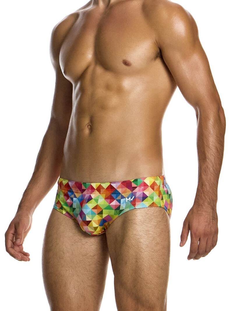 MODUS VIVENDI Geometric Rainbow Swim Brief - Image 3