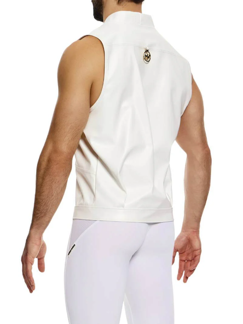 MODUS VIVENDI White Leather Vest - SIZE LARGE - Image 2