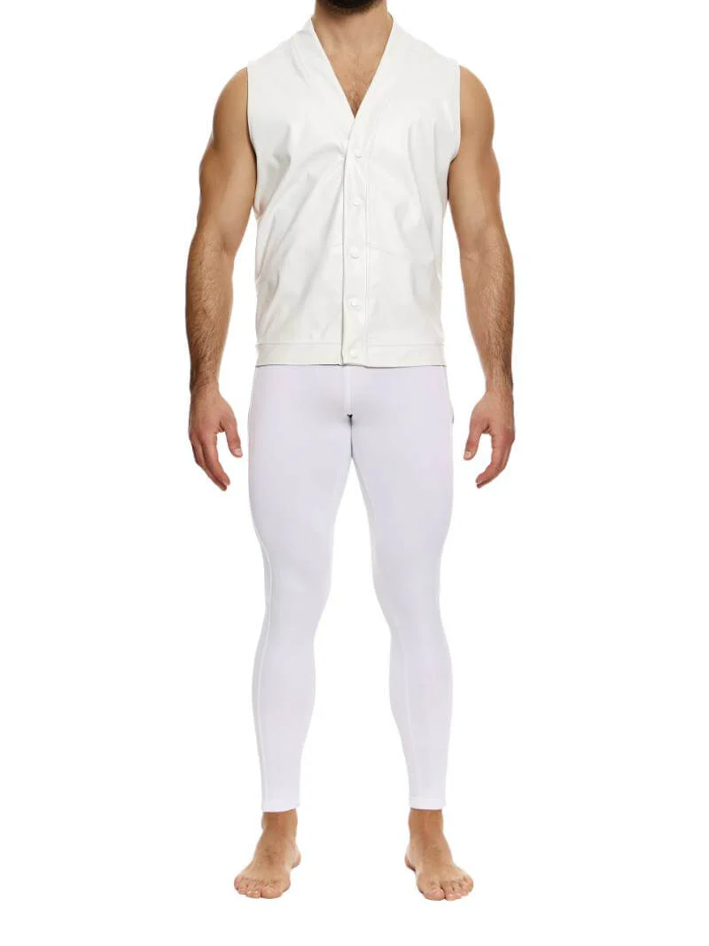 MODUS VIVENDI White Leather Vest - SIZE LARGE - Image 3