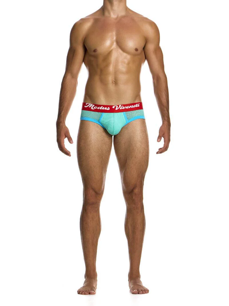 MODUS VIVENDI Retro Mint Green Classic Brief - SIZE LARGE - Image 5