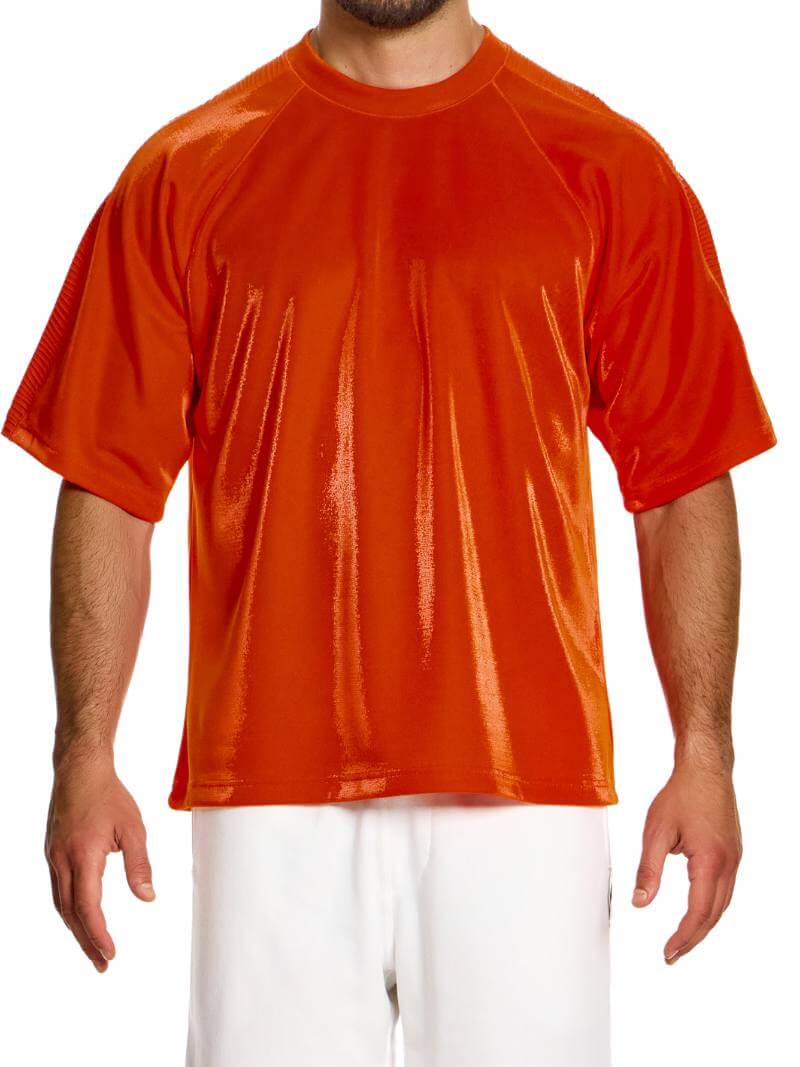 MODUS VIVENDI 80's Retro Trendy Box Fit Velvet T-Shirt - Image 7