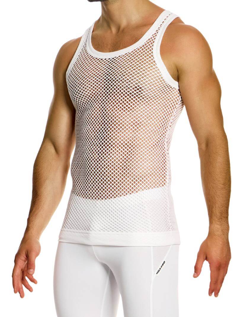 MODUS VIVENDI Mesh Vest: See-Through, Cotton Fishnet - Image 3
