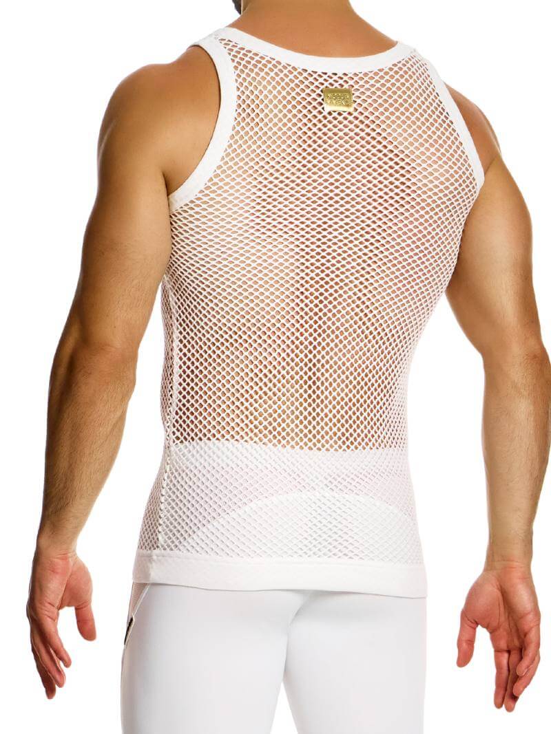 MODUS VIVENDI Mesh Vest: See-Through, Cotton Fishnet - Image 4