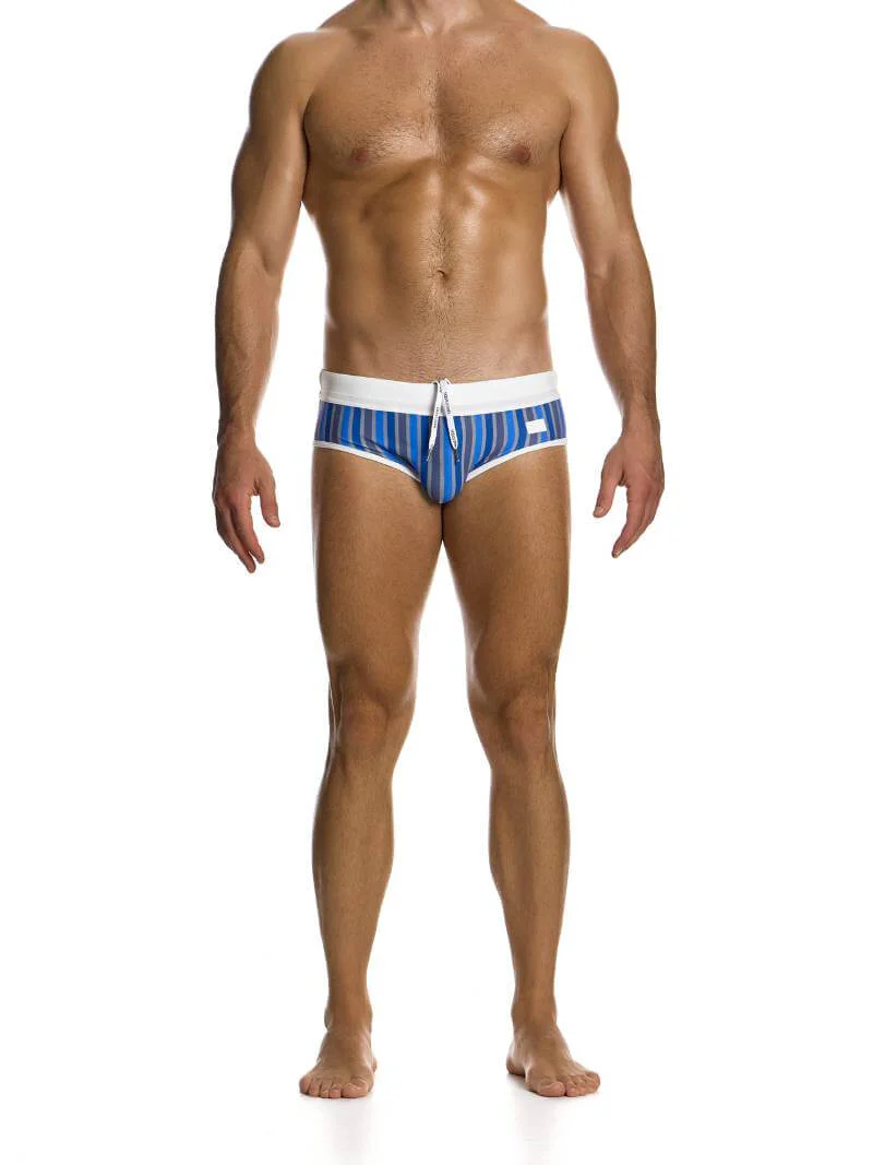 MODUS VIVENDI Striped Eco Swim Brief - Image 4