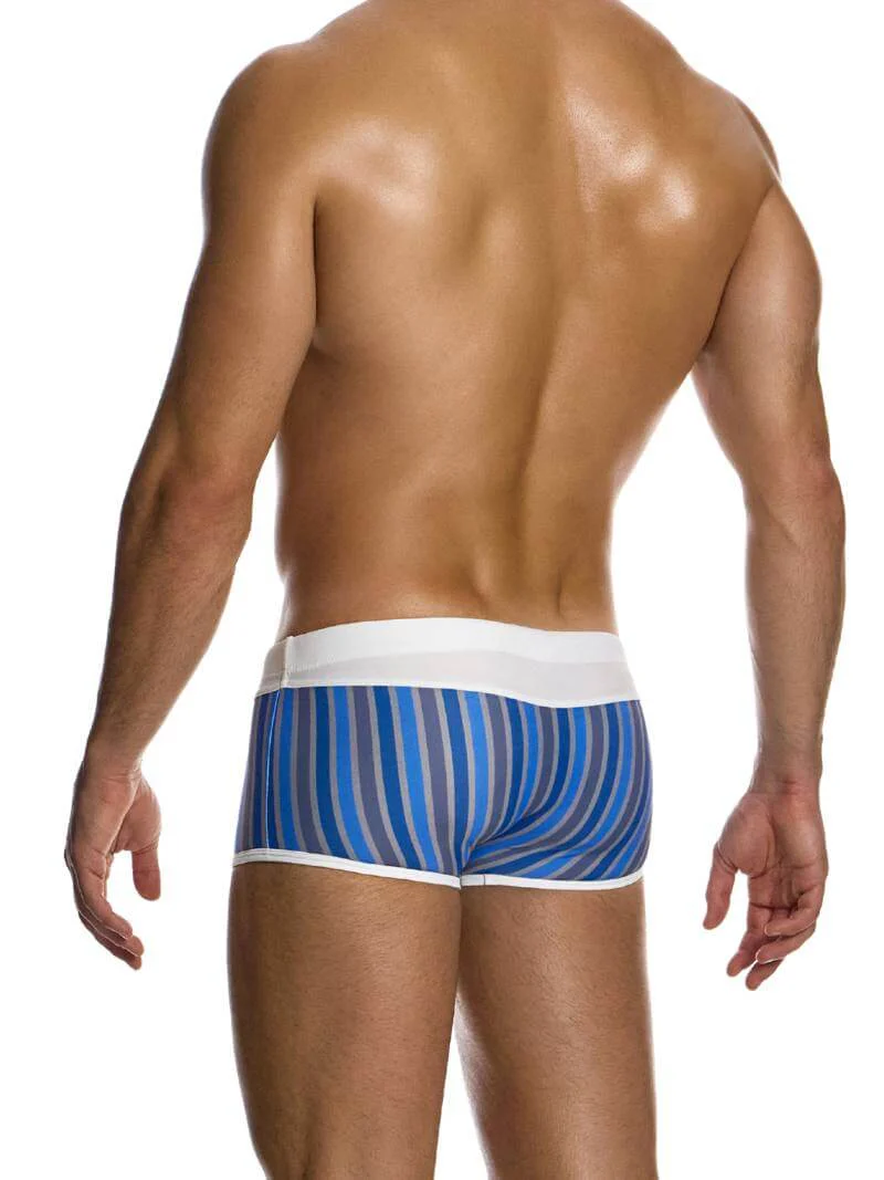 MODUS VIVENDI Striped Eco Brazil Cut Swimming Trunk - Image 2