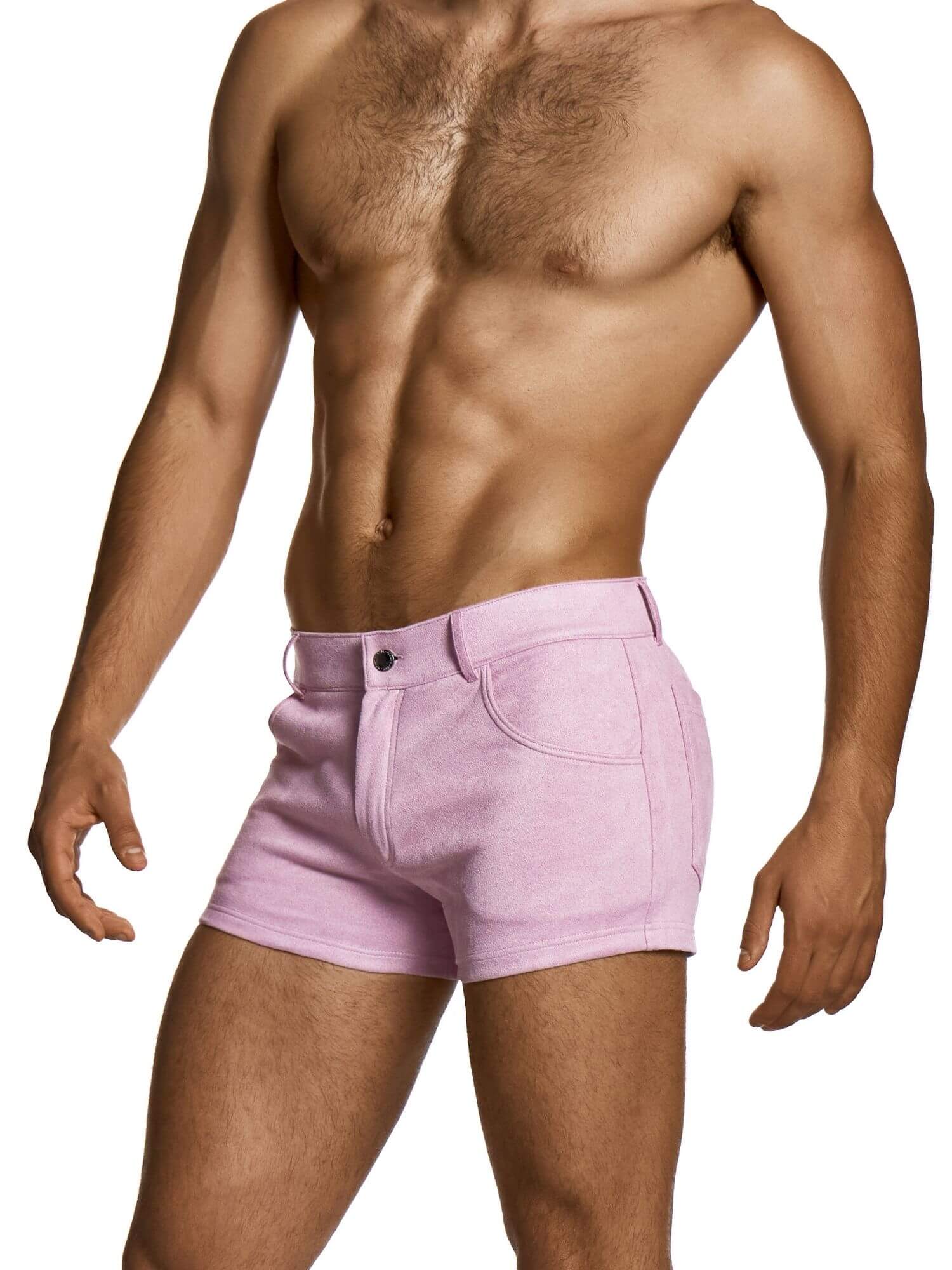 MODUS VIVENDI Suede-Effect 5 Pocket Shorts – Slim Fit - Image 4