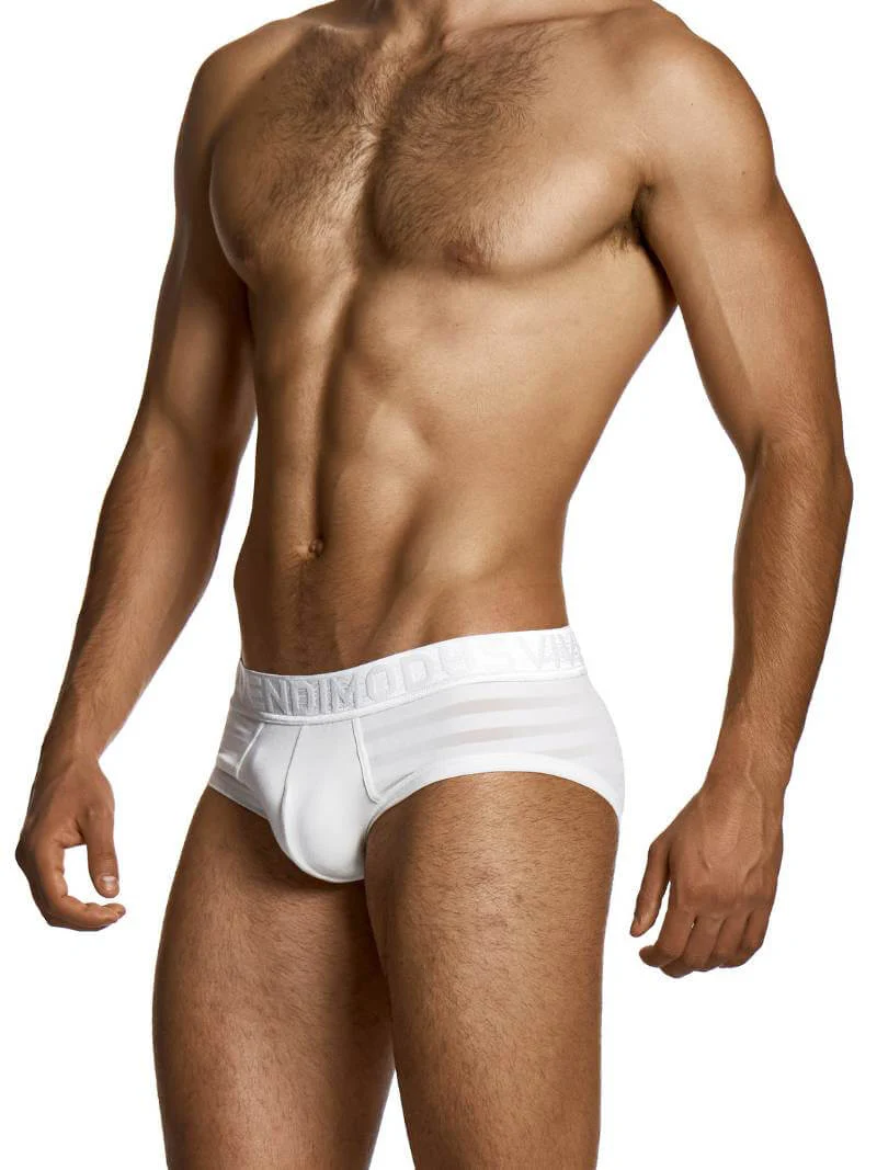 MODUS VIVENDI White Striped Brief - Image 3