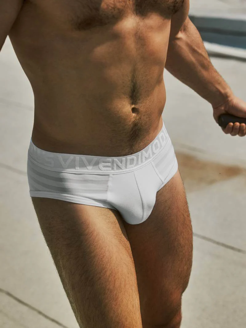 MODUS VIVENDI White Striped Brief - Image 5