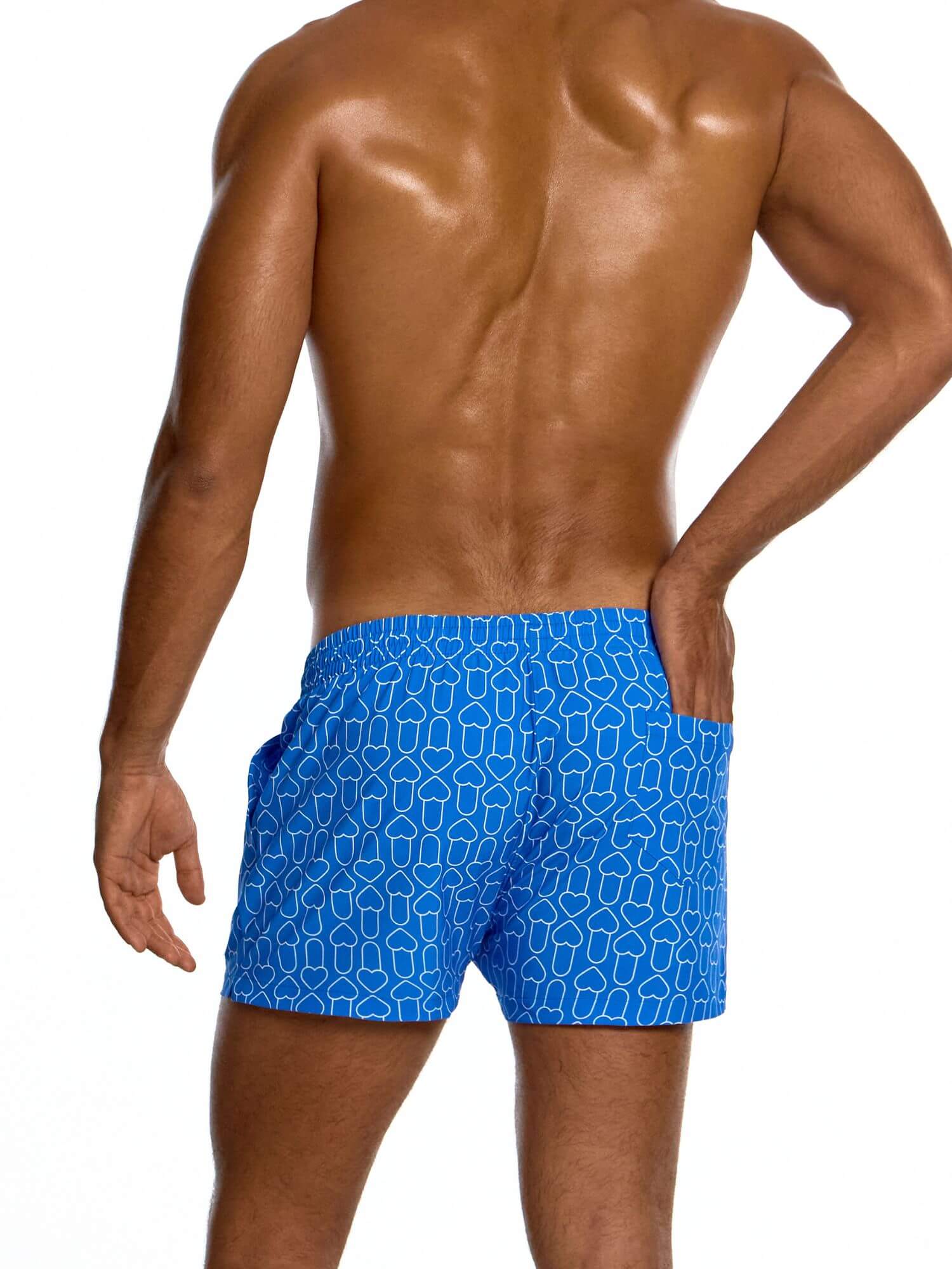 MODUS VIVENDI X Heart Swim Shorts: Short Leg & Pockets - Image 6