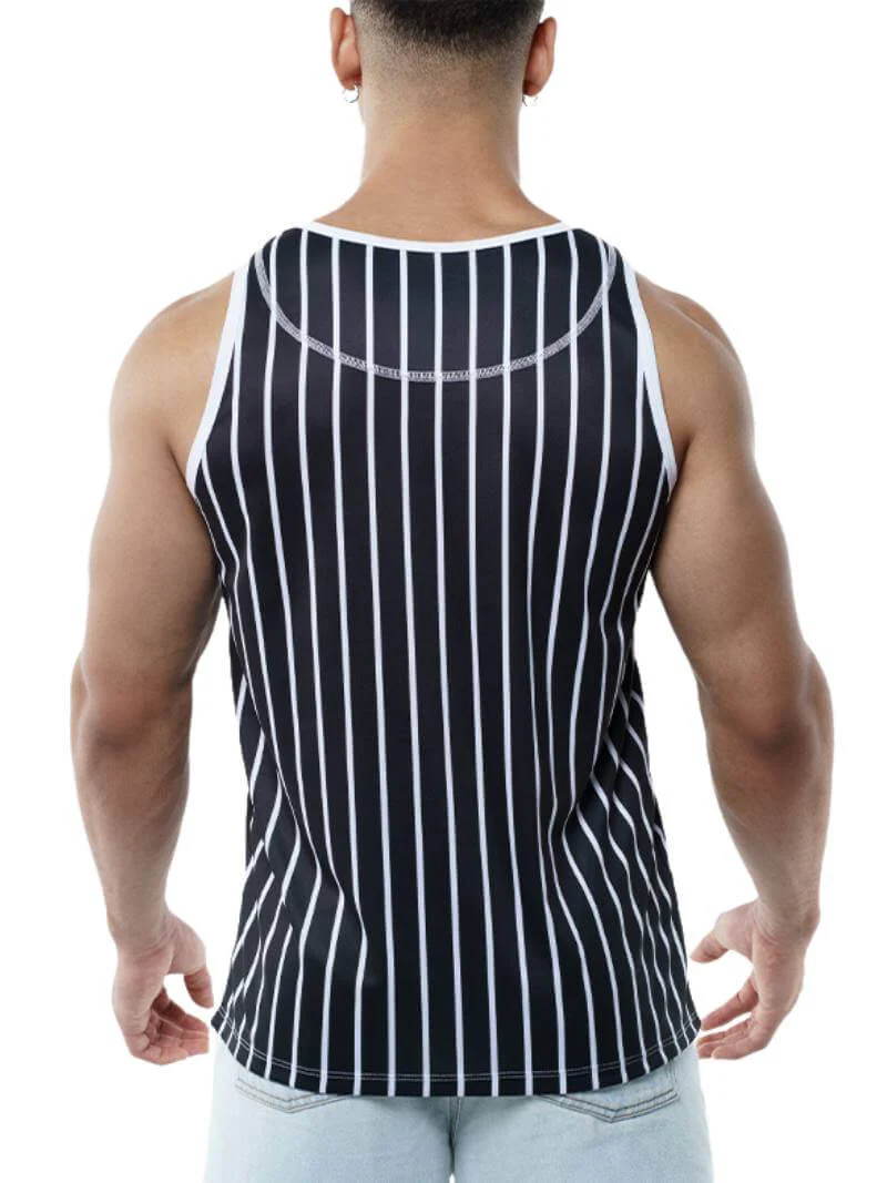 PUMP Black Striped Tank Top - Image 3