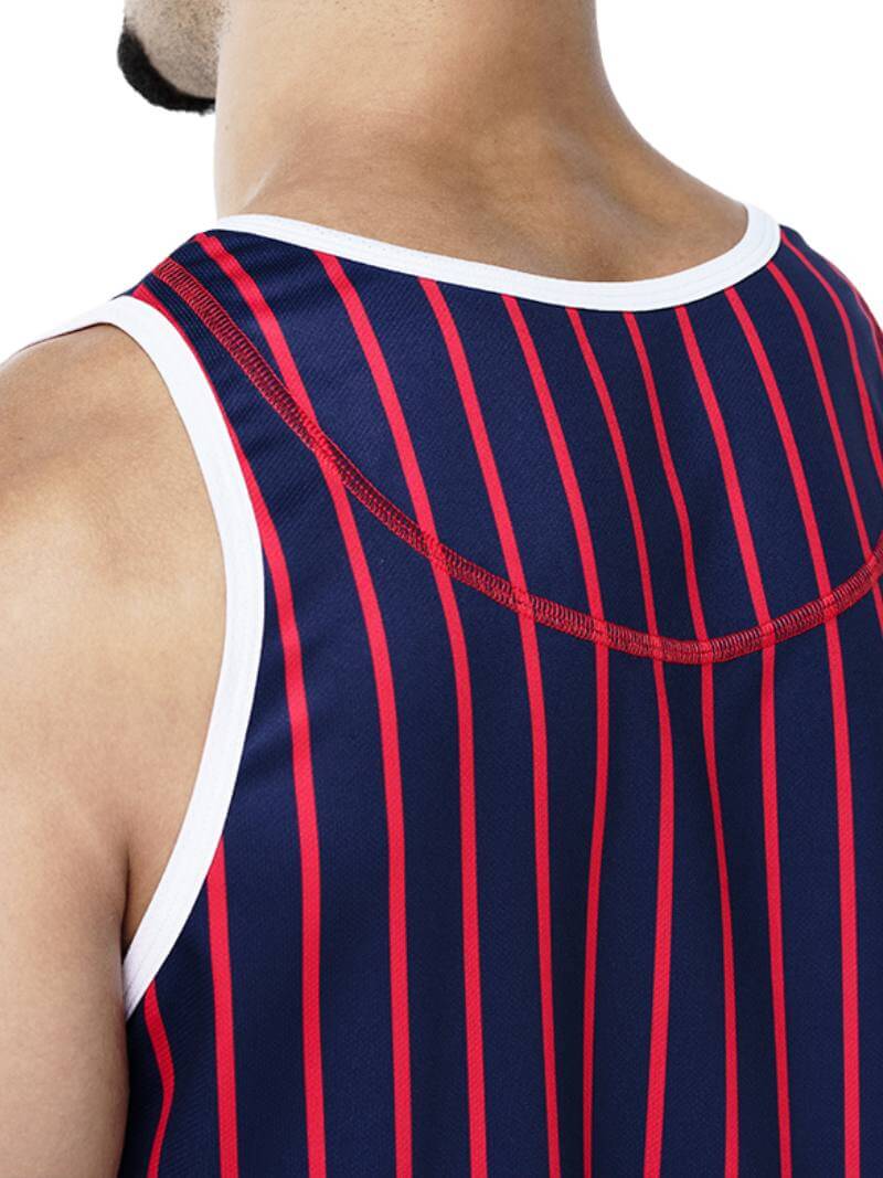 PUMP Navy Striped Tank Top - Image 5