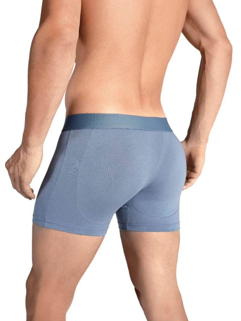 RounderBum Boxer Brief with Bum Reshaping Padding, Light Blue - Image 2
