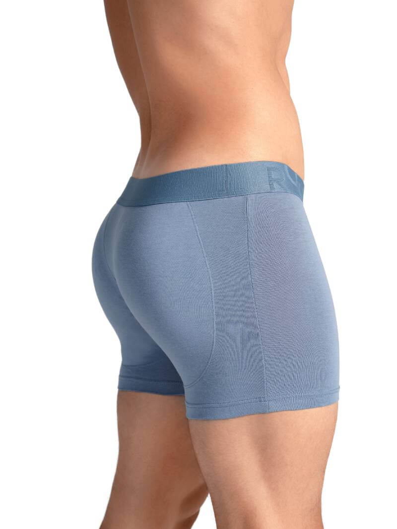RounderBum Boxer Brief with Bum Reshaping Padding, Light Blue - Image 3