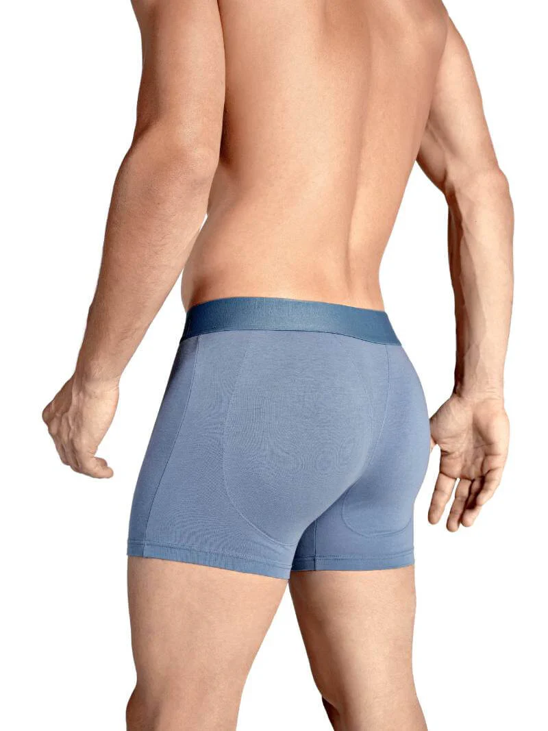 RounderBum Enhancing & Reshaping Boxer Brief with Bum & Pouch Padding, Light Blue - Image 2