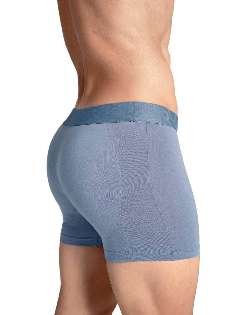 RounderBum Enhancing & Reshaping Boxer Brief with Bum & Pouch Padding, Light Blue - Image 4