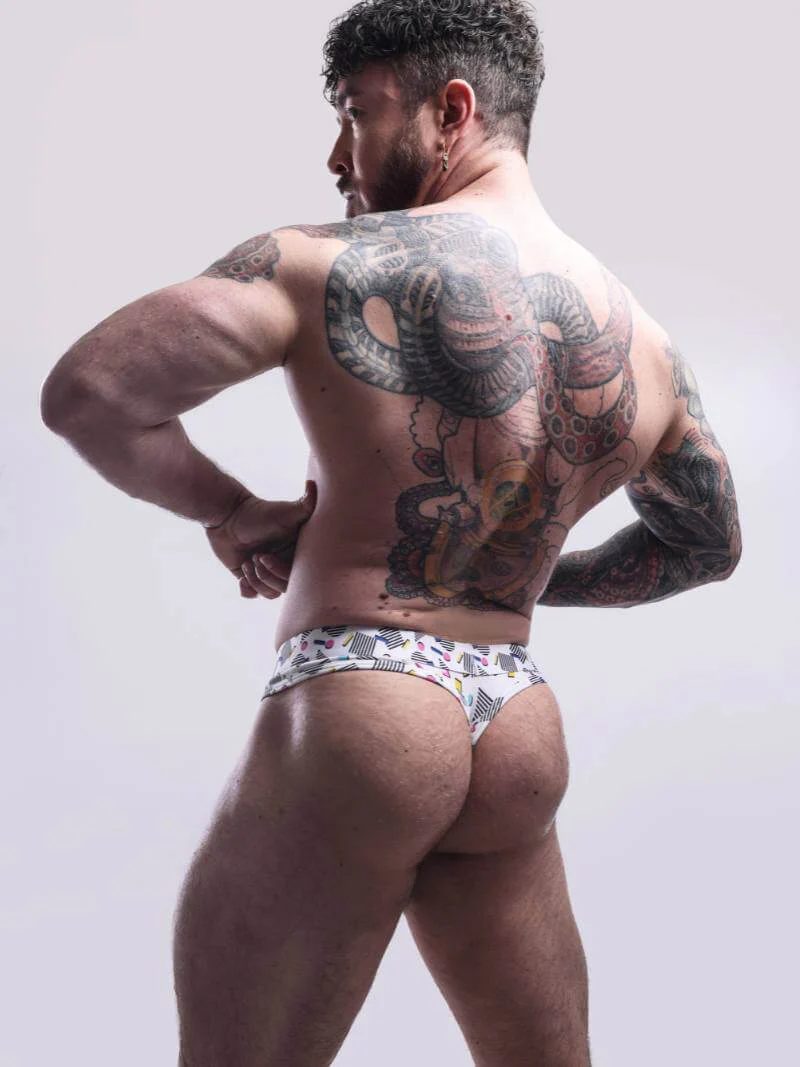 SUKREW Poppin Long Pouch Thong – Men's Enhancing Cotton Underwear - Image 4