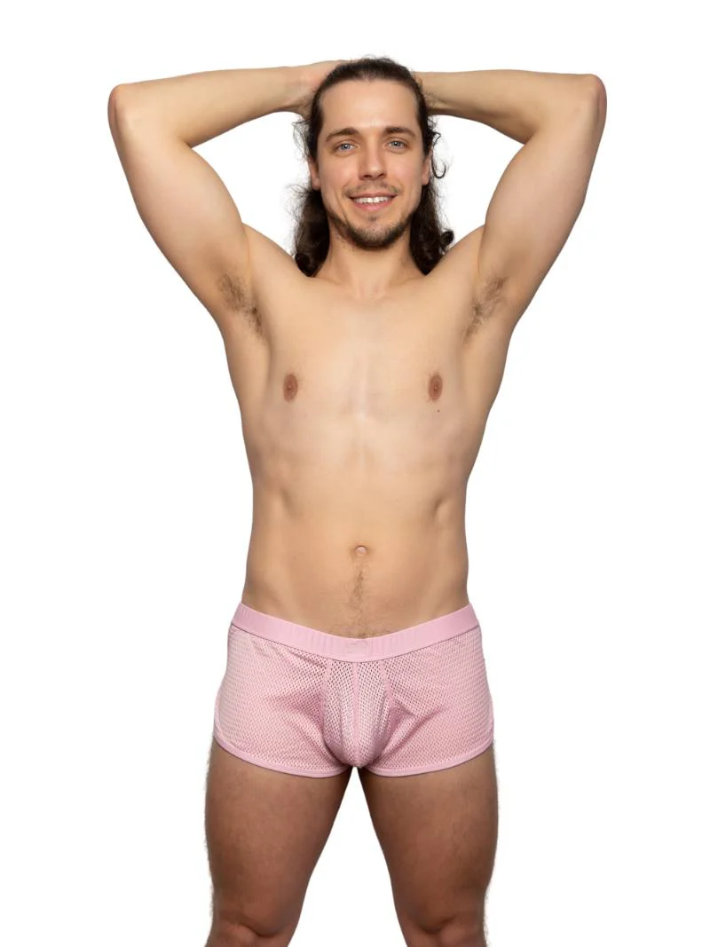 SUKREW Breeze Mesh Net Shorts – Men's See-Through Polyamide Lounge Shorts - Image 5