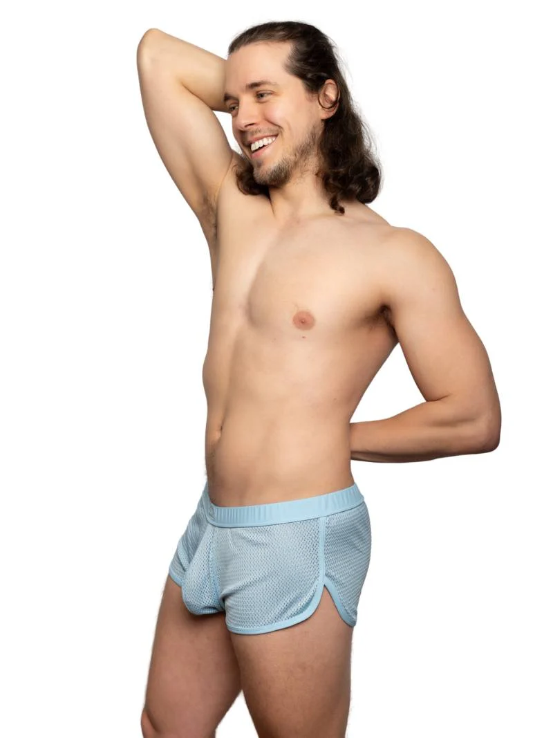 SUKREW Breeze Mesh Net Shorts – Men's See-Through Polyamide Lounge Shorts - Image 8