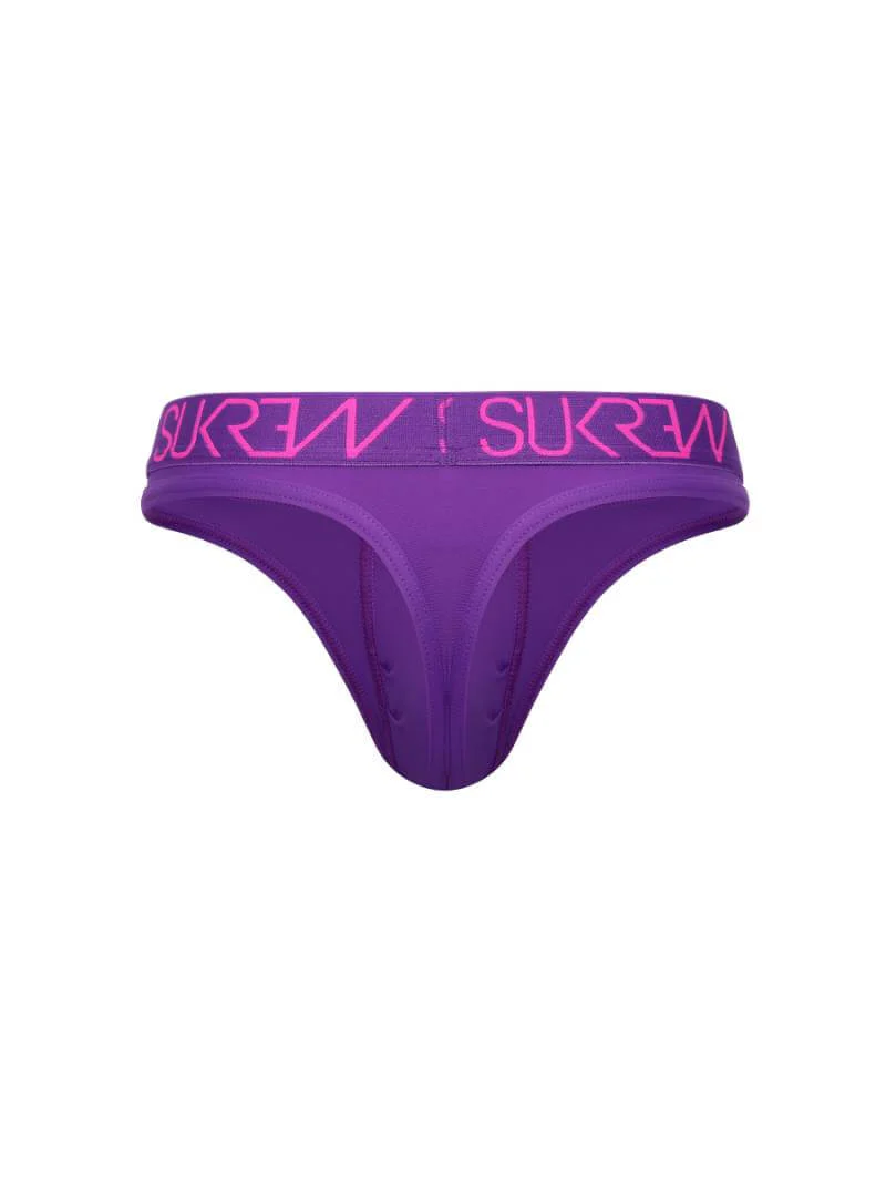 SUKREW Fantasy Classic Purple Thong with Elongated Pouch - Image 2