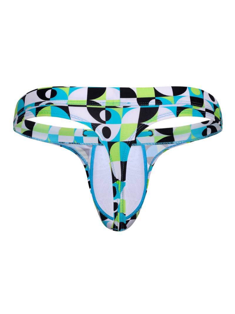 SUKREW Retro Geometric Lime Swimming Thong - Image 3