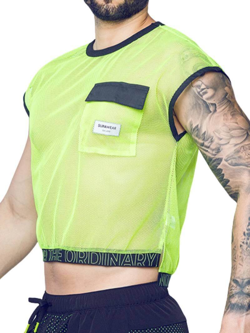 SUPAWEAR Neon Mesh Cropped Tank Top - Image 7