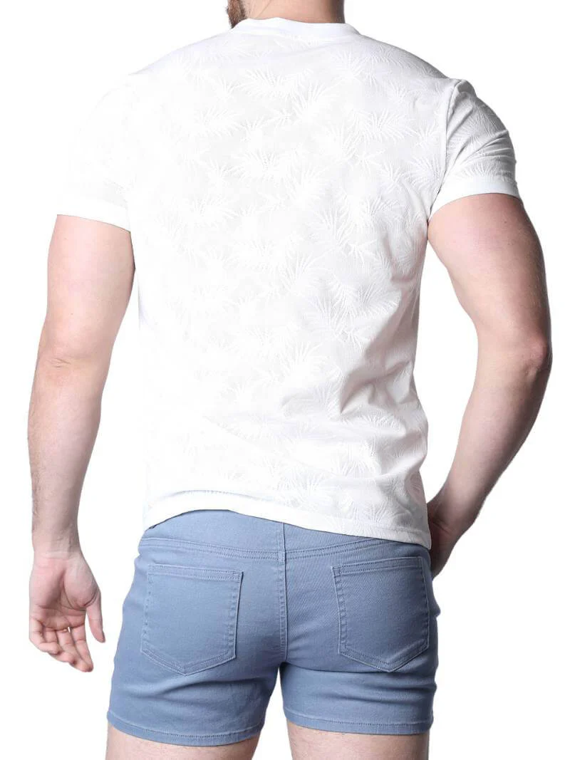 Timoteo Amalfi T-Shirt with Mesh Palm Leaf Pattern - Image 5