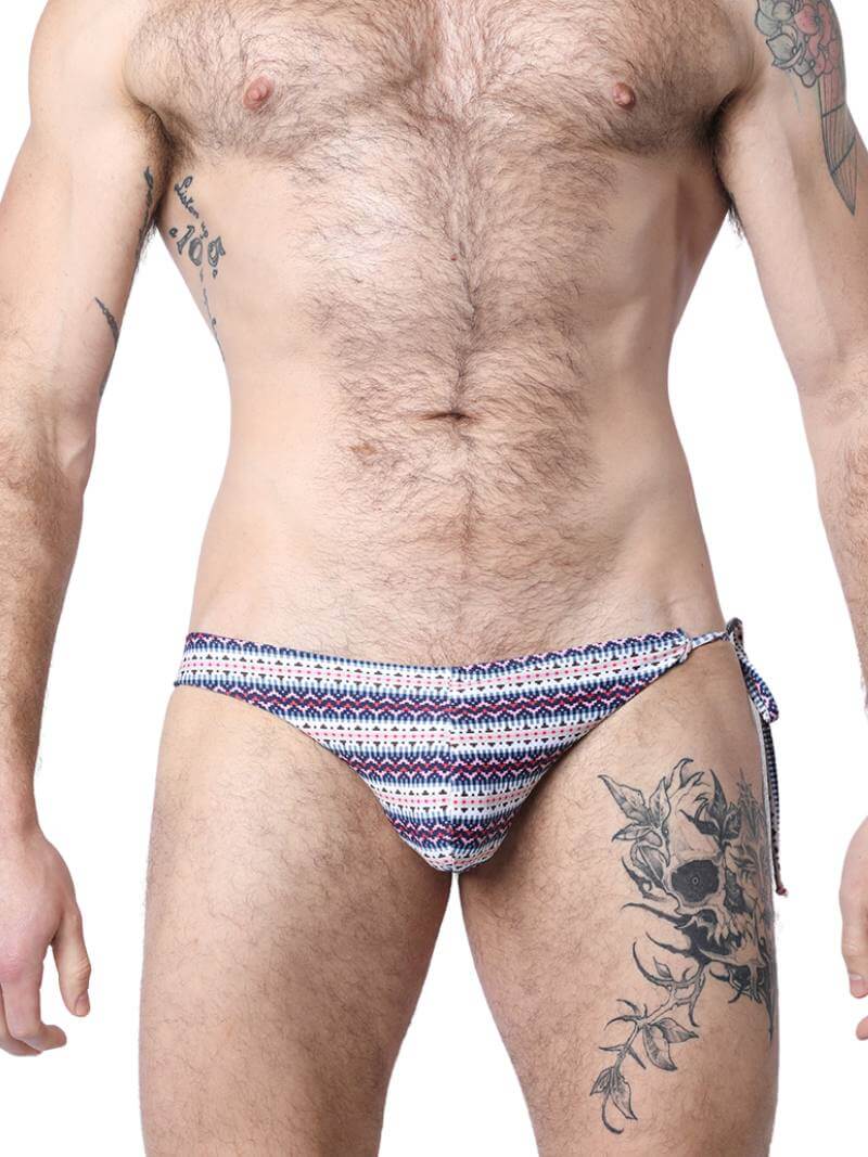 Timoteo Maui Side Tie Swimming Bikini with Reversible Print - Image 5