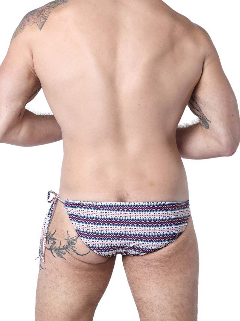 Timoteo Maui Side Tie Swimming Bikini with Reversible Print - Image 7