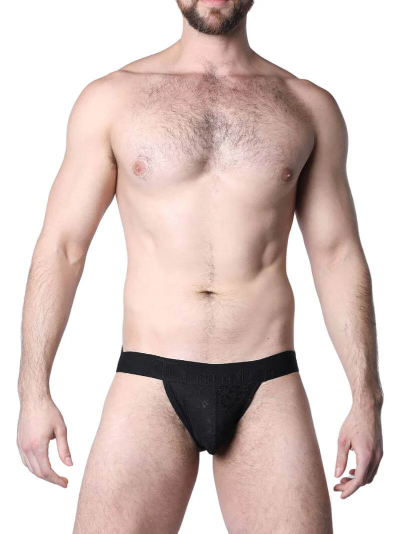 Timoteo Positano Black Floral Lace Jockstrap - Image 6